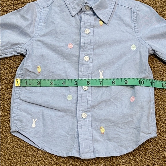 Janie and Jack The Embroidered Oxford Shirt Columbo Blue Bunny 12-18 mos Easter - Picture 13 of 15